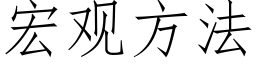 宏觀方法 (仿宋矢量字庫)