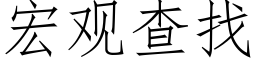 宏觀查找 (仿宋矢量字庫)