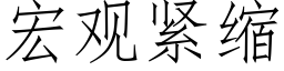 宏观紧缩 (仿宋矢量字库)