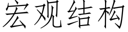 宏观结构 (仿宋矢量字库)