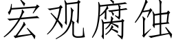 宏觀腐蝕 (仿宋矢量字庫)