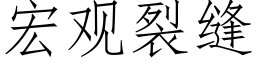 宏觀裂縫 (仿宋矢量字庫)