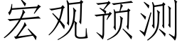 宏观预测 (仿宋矢量字库)