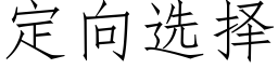 定向选择 (仿宋矢量字库)