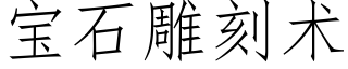 宝石雕刻术 (仿宋矢量字库)