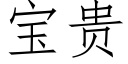 宝贵 (仿宋矢量字库)