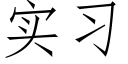 实习 (仿宋矢量字库)