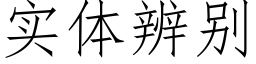 实体辨别 (仿宋矢量字库)