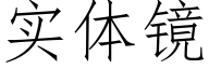 实体镜 (仿宋矢量字库)