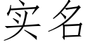 实名 (仿宋矢量字库)