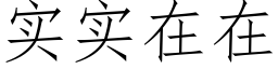 實實在在 (仿宋矢量字庫)