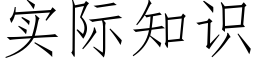 实际知识 (仿宋矢量字库)