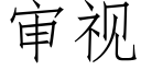 審視 (仿宋矢量字庫)