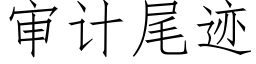 审计尾迹 (仿宋矢量字库)