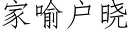 家喻户晓 (仿宋矢量字库)