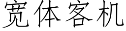 寬體客機 (仿宋矢量字庫)