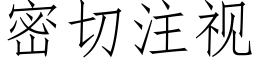 密切注視 (仿宋矢量字庫)