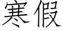 寒假 (仿宋矢量字庫)