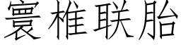 寰椎联胎 (仿宋矢量字库)