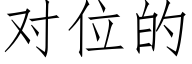 對位的 (仿宋矢量字庫)