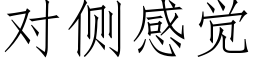 對側感覺 (仿宋矢量字庫)