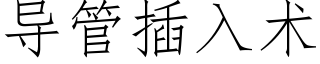 導管插入術 (仿宋矢量字庫)