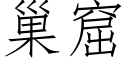 巢窟 (仿宋矢量字庫)