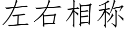 左右相稱 (仿宋矢量字庫)