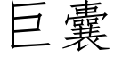 巨囊 (仿宋矢量字库)