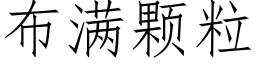 布满颗粒 (仿宋矢量字库)