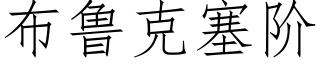 布魯克塞階 (仿宋矢量字庫)