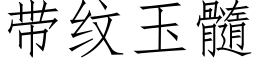 帶紋玉髓 (仿宋矢量字庫)