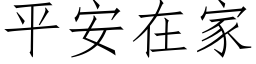 平安在家 (仿宋矢量字庫)