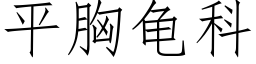 平胸龜科 (仿宋矢量字庫)