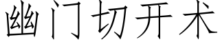 幽门切开术 (仿宋矢量字库)