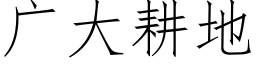 广大耕地 (仿宋矢量字库)