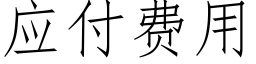 应付费用 (仿宋矢量字库)