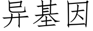 異基因 (仿宋矢量字庫)