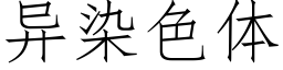 异染色体 (仿宋矢量字库)