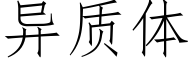 异质体 (仿宋矢量字库)