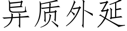 異質外延 (仿宋矢量字庫)