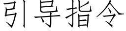 引导指令 (仿宋矢量字库)