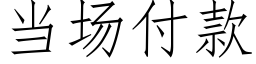 当场付款 (仿宋矢量字库)