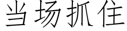 当场抓住 (仿宋矢量字库)