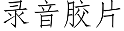 录音胶片 (仿宋矢量字库)