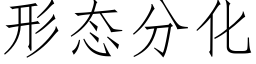 形态分化 (仿宋矢量字库)