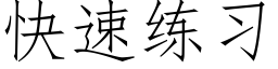 快速练习 (仿宋矢量字库)