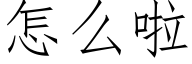 怎么啦 (仿宋矢量字库)