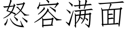 怒容满面 (仿宋矢量字库)