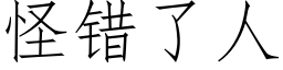 怪错了人 (仿宋矢量字库)